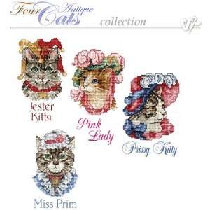 Antique Cats Embroidery Designs on CD from the Vermillion Stitchery 