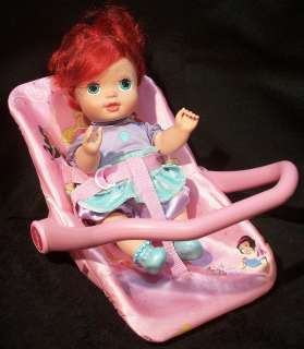 Rare Mattel Disney Princess Baby Ariel Sparkle Surprise Doll & Carrier 
