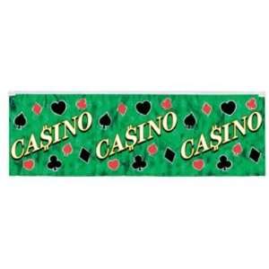  Beistle   55489   FR Metallic Casino Fringe Banner  Pack 