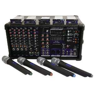   Mixer w/ Sdr 3 Sd Recording Module and (4) UHF Wireless Mic Modules