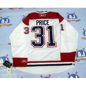  CAREY PRICE Montreal Canadiens SIGNED RBK White JERSEY 