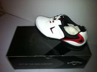 NEW 2011 Callaway Sport Era Golf Shoe White/Black/Red  