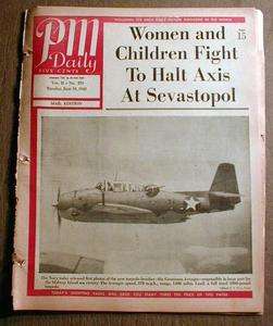1942 WW II newspaper w 1st Photo GRUMMAN AVENGER TORPEDO BOMBER 