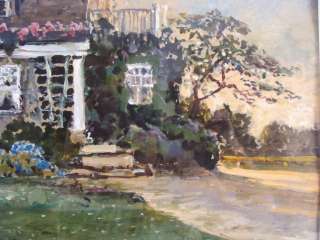 Antique Edmund Darch Lewis Impressionist Beach House Painting  