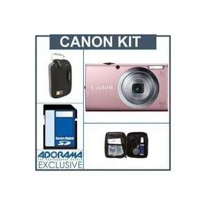  Canon PowerShot A2400 Digital Camera Kit   Pink   with 8GB 