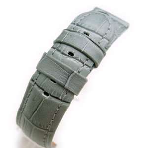  CrocoCalf (Croco Grain) in Dark Grey 24mm Strap 
