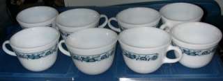 Pyrex Cups   Blue Willow Pattern   Lot of 8  