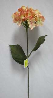 PEACH Silk Long Stem Hydrangea Wedding Bouquet Flower  