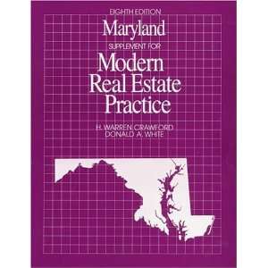  Maryland Supplement for Modern Real Estate Practice 