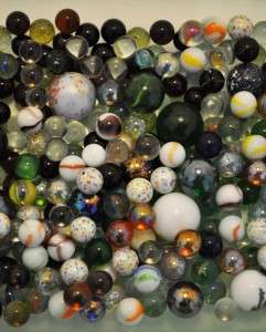   450 Vintage Antique Marbles From an Estate Sale Agate Shooters Swirl