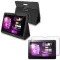 Leather Case/ Anti glare Screen Protector for Samsung Galaxy Tab 10.1v