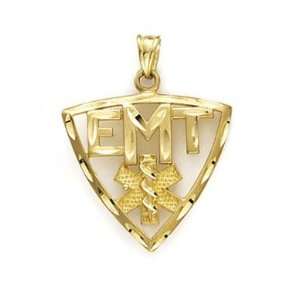  14k Emt Emblem Pendant   JewelryWeb Jewelry