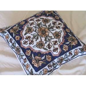  DECORATIVE EMBROIDERY INDIAN THROW PILLOW CUSHION CASE 