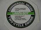 reproduction lawn boy commercial grade top recoil decal, two cycle 