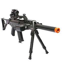   Sniper Rifle FPS 220 Bipod Scope Silencer Airsoft Gun  