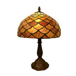 Tiffany style Amber Shell Table Lamp  