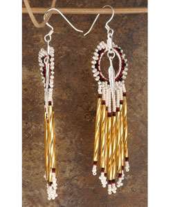   Wedding Basket Feather Earrings (Native American)  