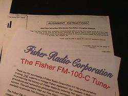 Fisher FM 100 C Vacuum Tube Tuner Restoration Kit  