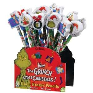 The Grinch Pencil with Giant Eraser Case Pack 72 