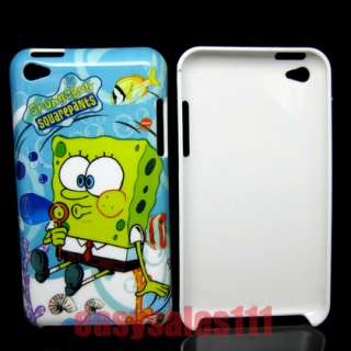 For iPod Touch 4 4th 4G 2PCS Sponge Bob SquarePants Case SpongeBob 