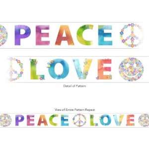   & Love Bright on White Prepasted Wall Mini Mural