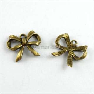 A4217/ 20Pcs Antiqued bronze Bow knot charm pendant  