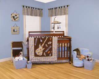 Trend Lab Rock Star 4 pc Baby Nursery Crib Bedding Set  
