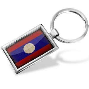  Keychain Laos Flag   Hand Made, Key chain ring Jewelry