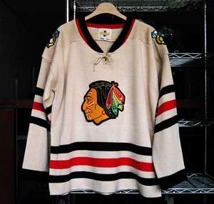 Chicago Blackhawks Custom Heritage knit Sweater Jersey Winter Classic 
