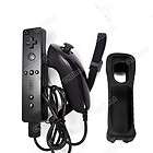 black remote and nunchuk controller set for nintendo wii system