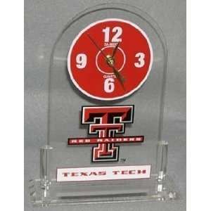 Texas Tech Red Raiders Clear Desk Clock NCAA College Athletics Fan 