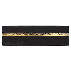 Handcrafted Black Lacquered Wood and Gold Leaf Jewelry Box (Thailand 