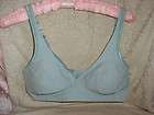   Soft Blue Cotton Blend Wire Free and Seamless Bra sz 38 C # T630