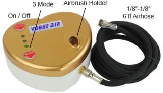 New Mini Airbrush Kit w/ Heart Air Compressor, Dual Action Airbrush 
