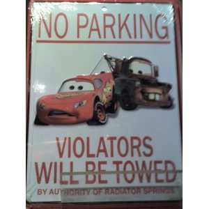  Disney Cars Parking Sign