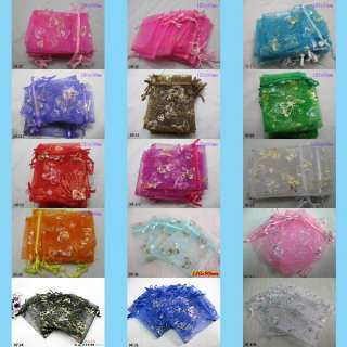 14 Colors // Butterfly Organza Jewelry Gift Bags 9x12cm  