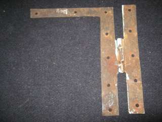 Early Antique H & L Door Hinges w/ Thumb Latch Set # 206 12  
