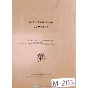   Tool 1458A, Hobber Machine, Instructions Manual Michigan Books