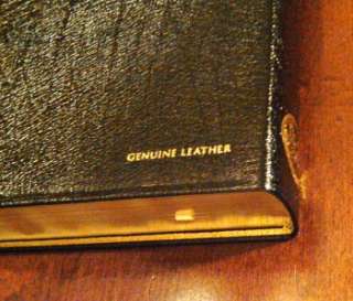  Ages BLACK Genuine Leather KJV Study Bible Red letter edition & Maps