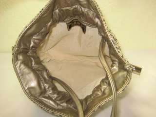 Dawli USA Vintage Snake Print Leather Drawstring Shoulder Bag  