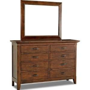  Carturra Dresser and Mirror Set in Distressed Chocolate 