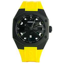 Carrera Mens Cool Yellow Rubber Strap Watch  