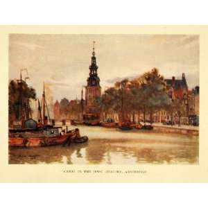   Barge Jewish Quarter Holland Netherlands   Original Color Print Home