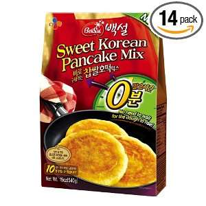 CJ Sweet Korean Pancake Mix, 19.04 Ounce Packages (Pack of 14)  