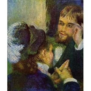   size 24x36 Inch, painting name Conversation, by Renoir PierreAuguste