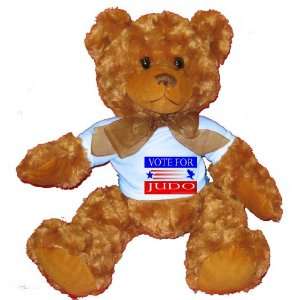 VOTE FOR JUDO Plush Teddy Bear with BLUE T Shirt Toys 