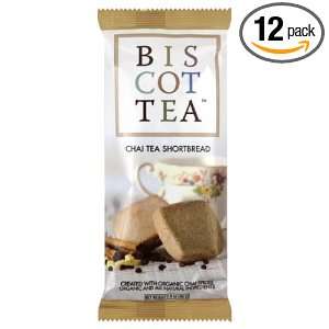 Biscottea Chai Tea Shortbread, Grab n Go, 1.4 Ounce (Pack of 12 