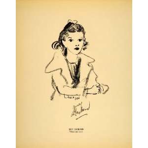  1938 Judy Garland Child Singer Henry Major Lithograph 