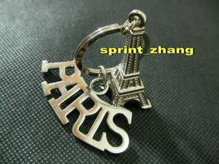 Eiffel Tower style keychain keyring key chain ring  