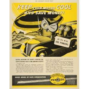   Ad Pennzoil Motor Oil Pennsylvania Lubrication   Original Print Ad